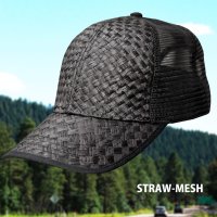 ストロー メッシュ キャップ（ブラック）/Cap