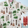 RJC ロバート・J・クランシー アロハシャツ ウクレレ・パームツリー・サーフボード（アイボリー）L/RJC ROBERT J. CLANCEY Aloha Shirt 