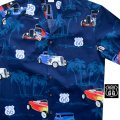 ルート66 アロハシャツ ハワイアンシャツ ネイビー/Aloha Shirt Route 66(Navy)
