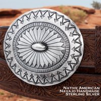 ナバホ スターリング シルバー ハンドメイド ベルト バックル/Navajo Handmade Belt Buckle