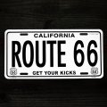 ルート66 ライセンスプレート カリフォルニア/California Route 66 Metal License Plate