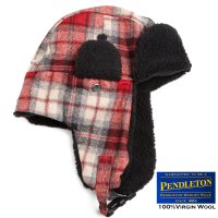 ペンドルトン イアーフラップ ハット（レッド・タン）/Pendleton Ear Flap Hat Red/Tan Plaid 