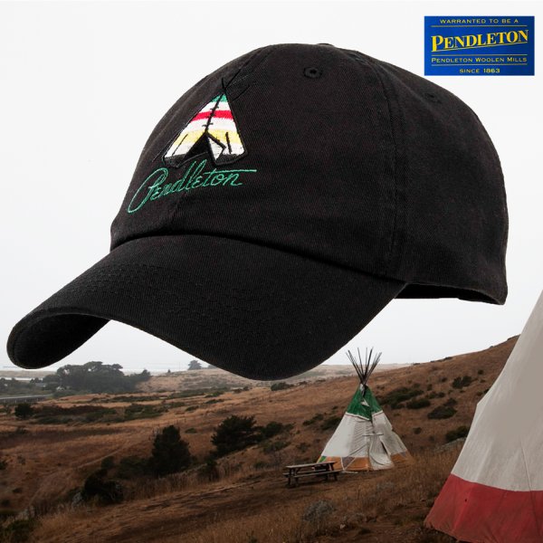 画像1: ペンドルトン ティーピー ナショナルパーク 刺繍 キャップ（ブラック・グレイシャー）/Pendleton Tepee National Park Cap(Black Glacier)