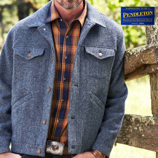 画像1: ペンドルトン ウールデニム ジーンジャケット（ダークブルーデニム）/Pendleton Jacket