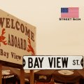 アメリカン ストリート サイン ベイビュー ストリート/Street Sign BAY VIEW ST.