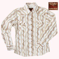 ウォールズ レディース ウエスタン シャツ フラワーストライプ（長袖）/Walls Long Sleeve Western Floral Shirt(Women's)