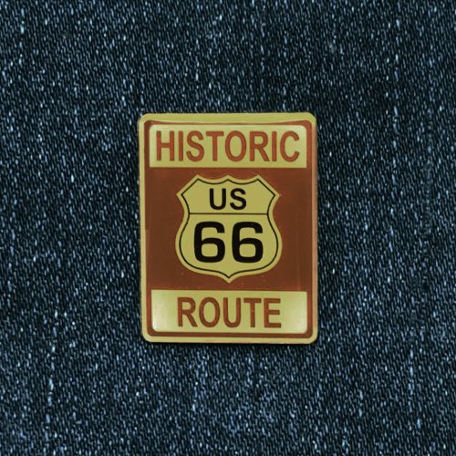 画像クリックで大きく確認できます　Click↓1: ルート66 ピンバッジ ヒストリック・ブラウン/Pin HISTORIC ROUTE US 66