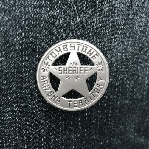 画像クリックで大きく確認できます　Click↓1: オールドウエスト ピンズ シェリフ SHERRIFF トゥームストーン アリゾナテリトリー/Pin