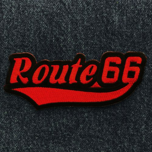 画像クリックで大きく確認できます　Click↓1: ワッペン ルート66 レッド・ブラック/Patch Route 66