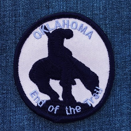 画像クリックで大きく確認できます　Click↓1: エンド オブ ザ トレイル オクラホマ ワッペン/Patch OKLAHOMA End of the Trail
