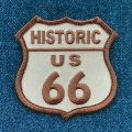 ルート66 ヒストリック US 66 ワッペン ブラウン/ Patch Historic Route 66