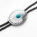 画像1: ウエスタン ボロタイ シルバーオーバル・ターコイズ/Western Bolo Tie (1)