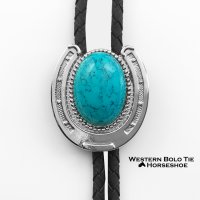 ウエスタン ボロタイ ホースシュー・ターコイズ/Western Bolo Tie(Horseshoe/Turquoise) 