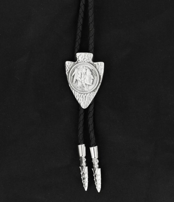 画像2: ウエスタン ボロタイ 5セントインディアン アローヘッドチップ/Western Bolo Tie 5cent Coin Arrowhead Tips