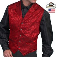 ワーメーカー シルク ベスト（フローラルレッド）/Wah Maker Old West Vest(Red)