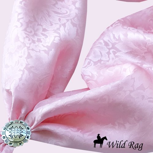 画像クリックで大きく確認できます　Click↓1: ワイルドラグ（カウボーイ大判スカーフ）ライトピンク/100% Silk Wild Rags(Light Pink)