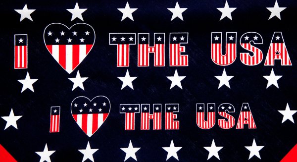 画像3: ハバハンク バンダナ アイ❤ラブ U.S.A アメリカ国旗 星条旗 ★スター ❤ハート/HAV-A-HANK Bandana I LOVE THE U.S.A