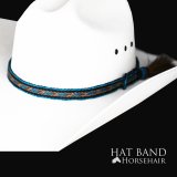 ホースヘアー 馬毛 ウエスタン ハット バンド（ターコイズ・ブラウン）/Horse Hair Hat Band(Turquoise/Brown)