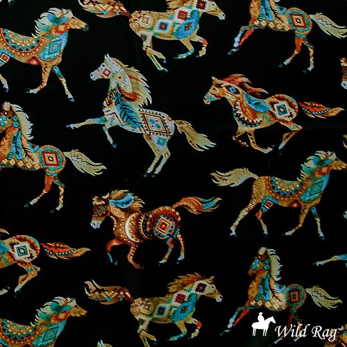 画像クリックで大きく確認できます　Click↓1: オースティン アクセント シルク ワイルドラグ（カウボーイ大判スカーフ）フェザーホース/Austin Accent Inc.100% Silk Wild Rags