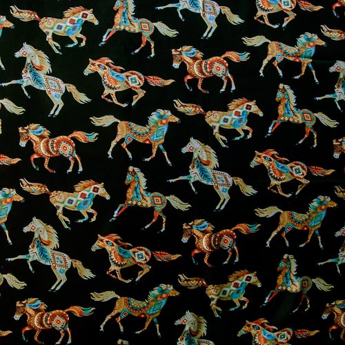 画像クリックで大きく確認できます　Click↓2: オースティン アクセント シルク ワイルドラグ（カウボーイ大判スカーフ）フェザーホース/Austin Accent Inc.100% Silk Wild Rags