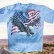 画像1: アメリカンイーグル＆星条旗 半袖Tシャツ（ライトブルー）/T-shirt (1)