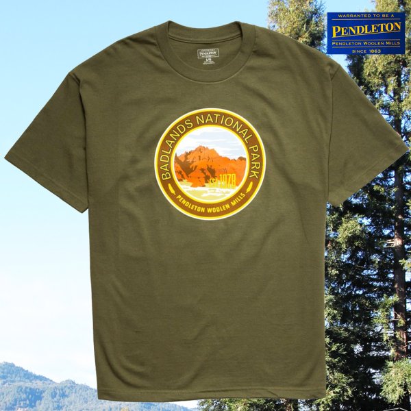 画像1: ペンドルトン Tシャツ バッドランズ ナショナルパーク（オリーブ）S/Pendleton Badlands National Park T-shirt(Olive)