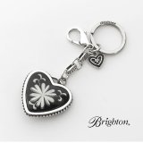 ブライトン ハート キーホルダー キーリング ハンドバッグ チャーム アメリカン アクセサリー（ブラック・シルバー）/Brighton Collectibles Key Fob Handbag Charm