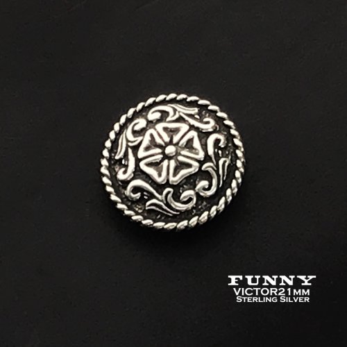画像クリックで大きく確認できます　Click↓1: ファニー 21mm 925 スターリングシルバー ビクター コンチョ/Funny 21mm VICTOR Concho