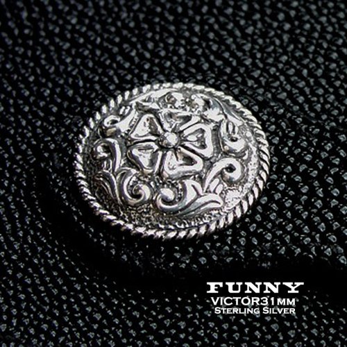 画像クリックで大きく確認できます　Click↓1: ファニー 31mm 925 スターリングシルバー ビクター コンチョ/Funny 31mm VICTOR Concho
