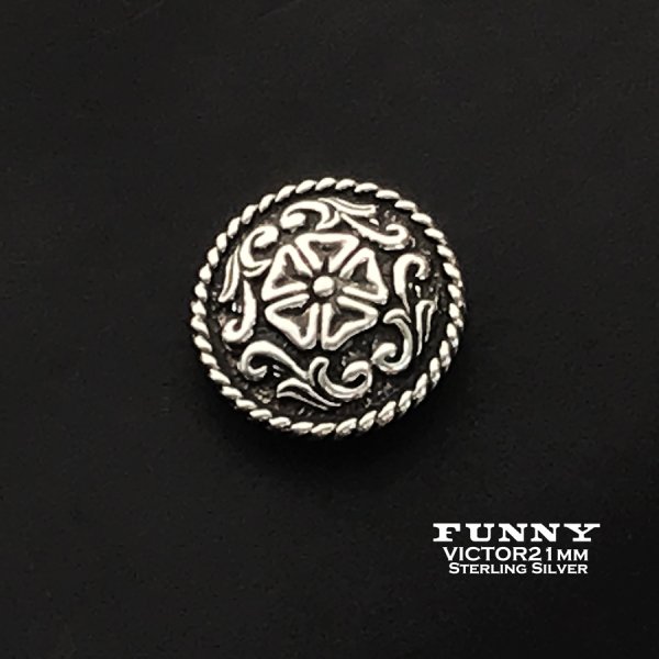 画像1: ファニー 21mm 925 スターリングシルバー ビクター コンチョ/Funny 21mm VICTOR Concho