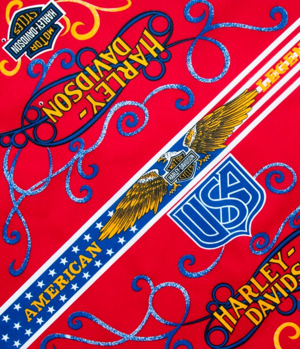 画像2: ハーレーダビッドソン バンダナ（レッド・USA）/Harley Davidson Bandana