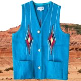 トルフィリオス チマヨ ベスト ポケットつきS・100%ウール手織り/CHIMAYO TRUJILLO'S HAND WOVEN 100% ALL WOOL VEST