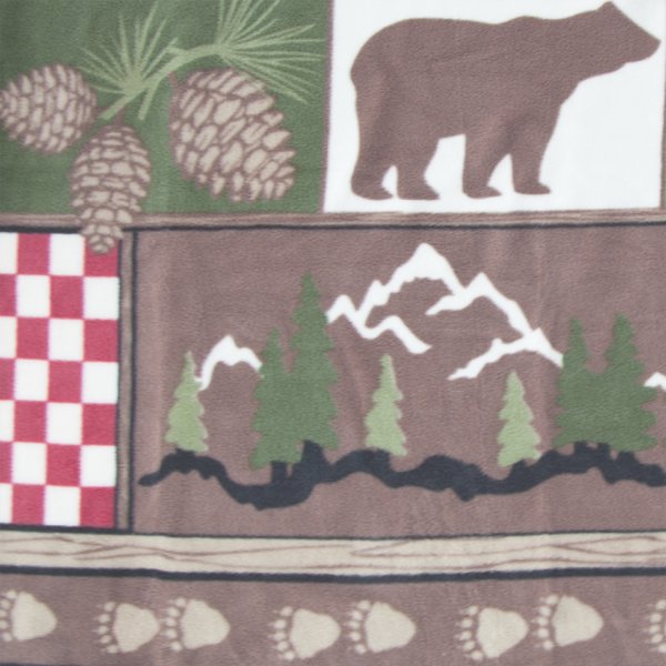 画像4: ログキャビン フリース・スローブランケット/Fleece Throw(LogCabin)
