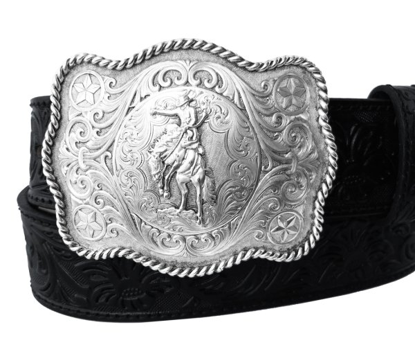 画像2: モンタナシルバースミス ウエスタン ベルト バックル サドル ブロンコ/Montana Silversmiths Western Belt Buckle Saddle Bronc
