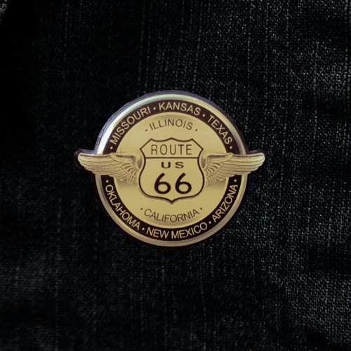 画像クリックで大きく確認できます　Click↓1: ルート66 ピンバッジ ステイトウイング/Pin Route66
