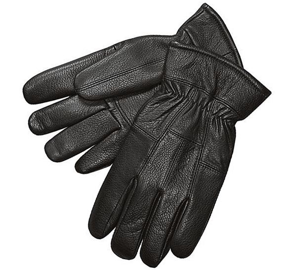 ディアスキン （鹿皮）グローブ ブラック （フリース付手袋）/Deerskin Leather Gloves Black アクセサリー