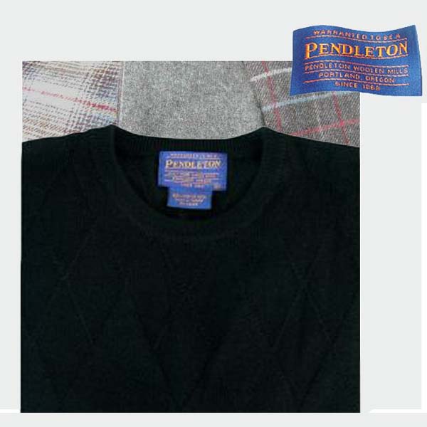 ペンドルトン クルーネック ウールセーター（ブラック）/Pendleton Crewneck Wool Sweater セーター・カーディガン・ガウン