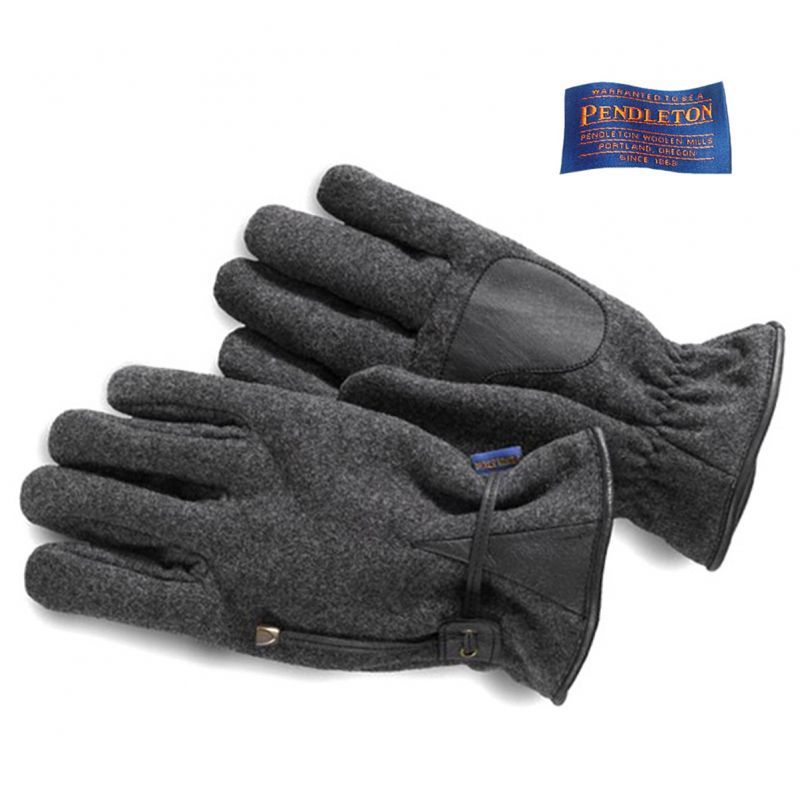 ペンドルトン ウール・レザーグローブ（手袋）・グレー/Pendleton Wool Gloves アクセサリー/ネクタイ・ボロタイ・携帯