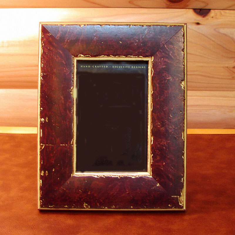 ハンドクラフト フォトフレーム（木製写真立て）/Wood Photo Frame・ Hand-Crafted カウボーイホーム インテリア  ログホームデコ/Log Home