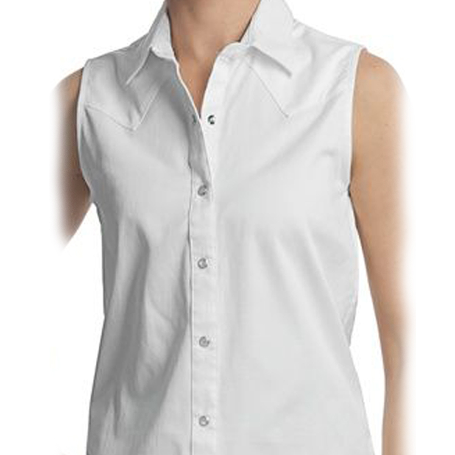 パンハンドルスリム ウエスタン シャツ ホワイト ノースリーブS/Panhandle Slim Western Shirt(Women's)
