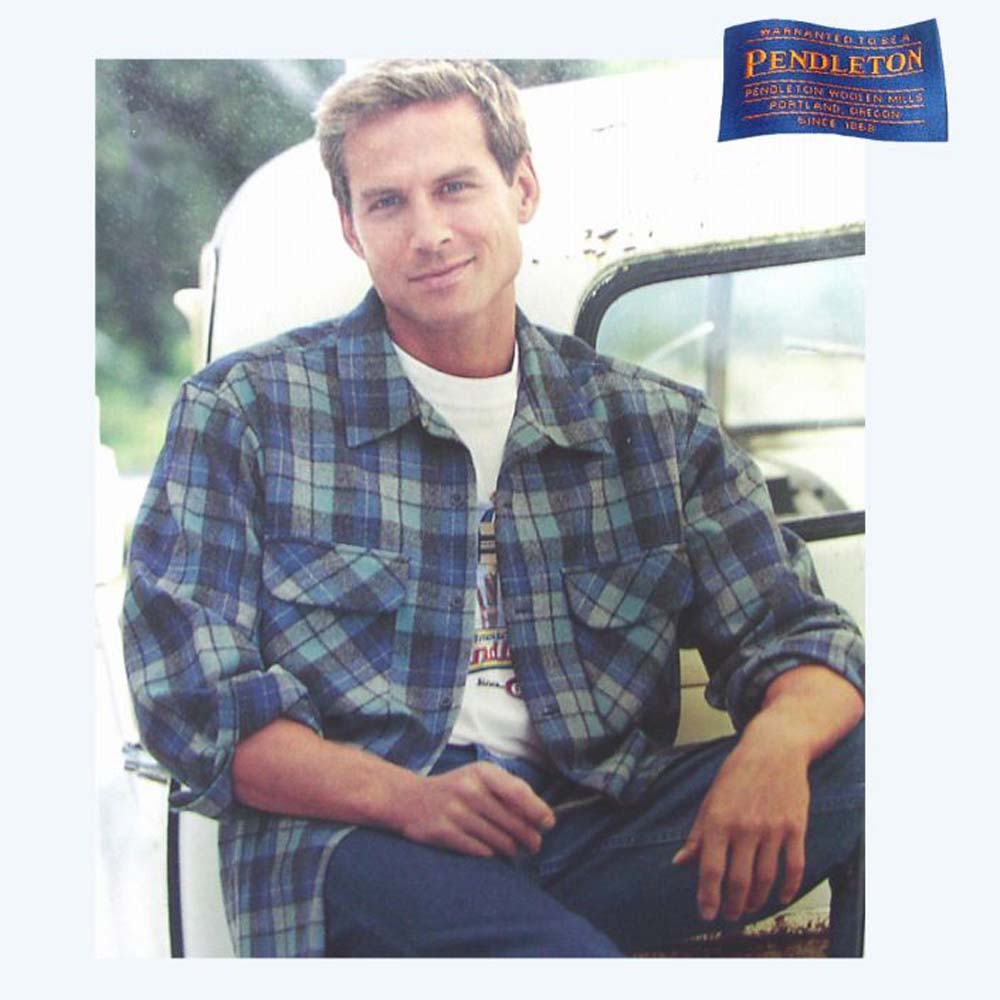 ペンドルトン ウールシャツ フィッテッド ボードシャツ 1960s オリジナル ビーチボーイズプラッド(ブルー)S/Pendleton Fitted Board Shirt 1960s Original Beach Boys Plaid