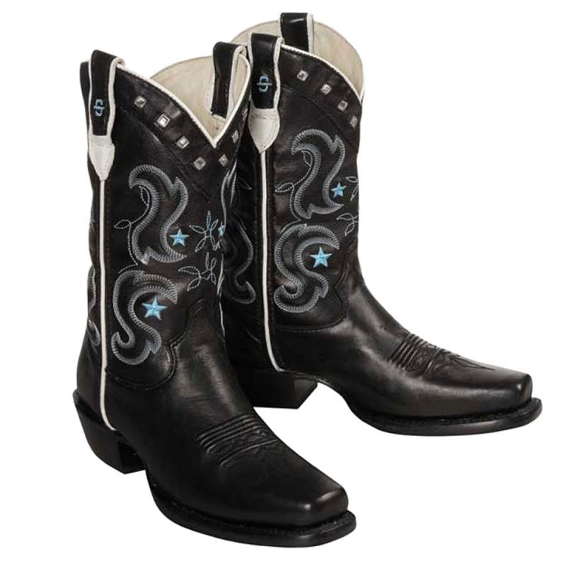 ステットソン ウエスタンブーツ ブラック レディース Stetson Western Boots Women カウボーイブーツ シューズ ブーツ アクセサリー ケアー用品