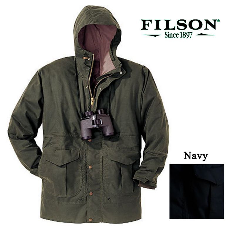 フィルソン シェルタークロス オールシ ズン レインコート ネイビー パーカ M Filson All Season Raincoat アウターウェア