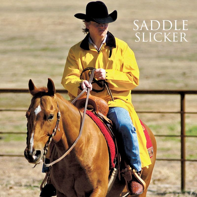 サドルスリッカー・乗馬用レインコート（イエロー）/M&F Western Products Double S Saddle Slicker(Yellow)