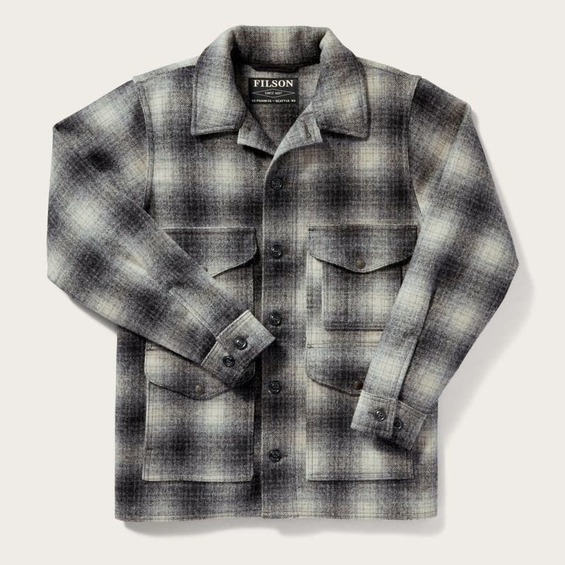 フィルソン バージンウール マッキーノ クルーザー グレー チャコール Xs Filson Mackinaw Cruiser Gray Charcoal アウターウェア