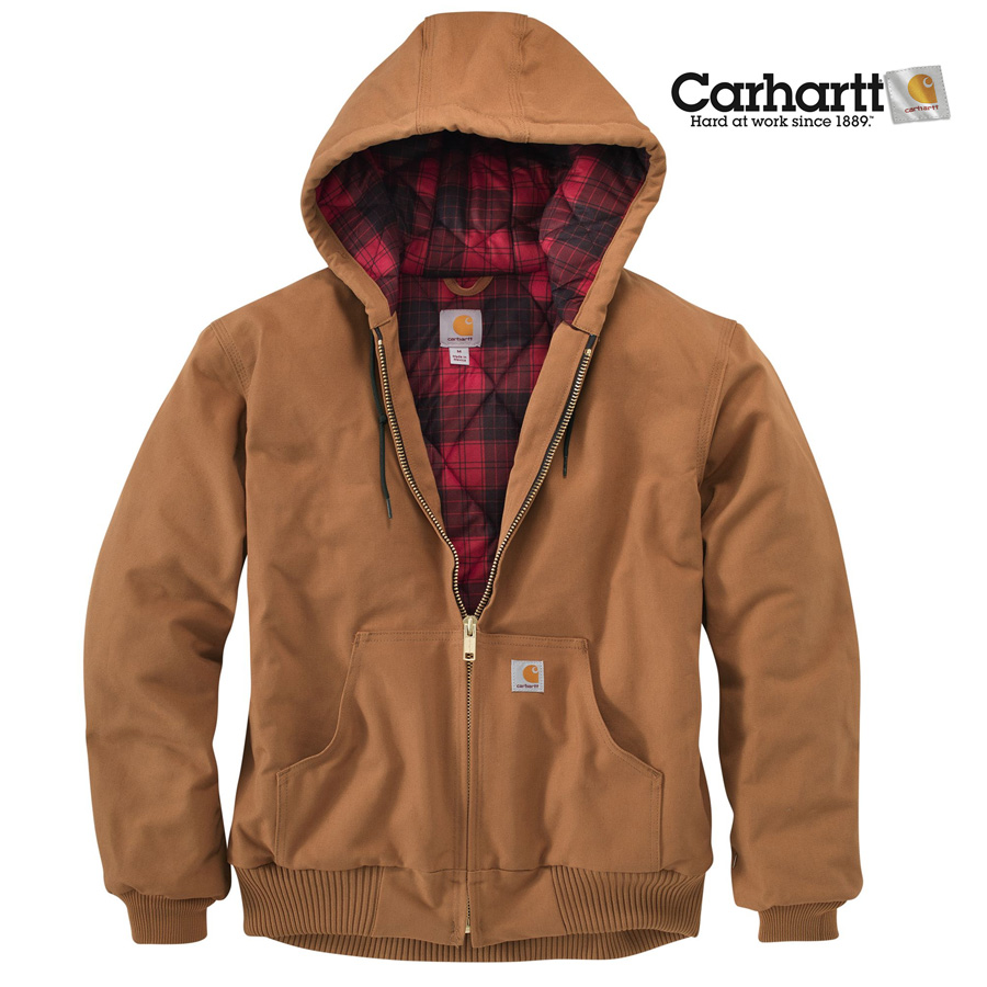 カーハート ダーククリムゾンプラッド ラインド アクティブ ジャケット（カーハートブラウン）/Carhartt Lined Active Jacket(Carhartt Brown) アウターウェア