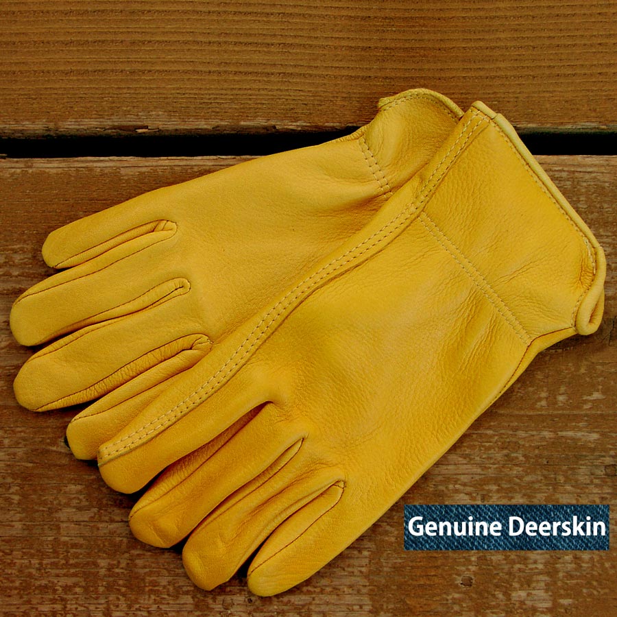ディアスキン・鹿革 手袋（裏地なし）S/ Genuine Deerskin Leather Gloves