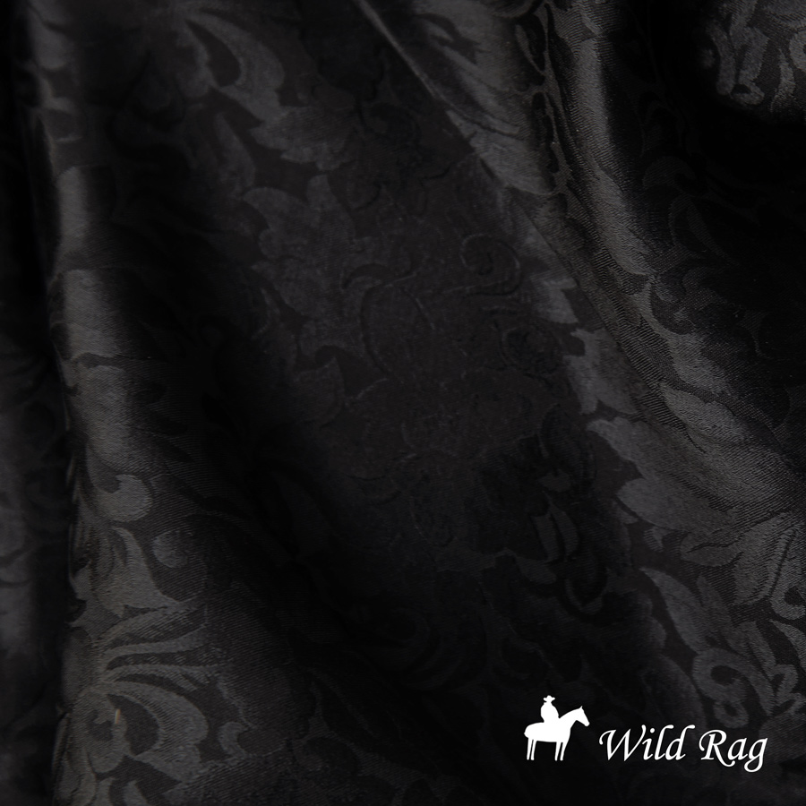 ワイルドラグ（カウボーイ大判スカーフ）ブラック/100% Silk Wild Rags(Black)