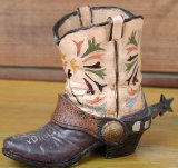 画像: ウエスタンブーツ型 ペンホルダー（タン）/Western Boot Pen Holder