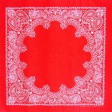 画像: バンダナ ハバハンク HAV-A-HANK ペイズリー（レッド・ホワイト）/Bandana Paisley Red White